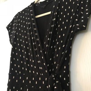 Ann Taylor Black Wrap Dress
